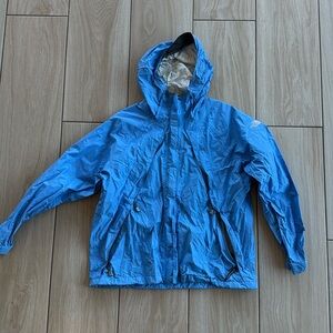 North Face Packable Rain Jacket Blue